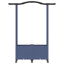 Hævet Bed med Trellis og Tag Grå 125 x 40 x 144 cm PP