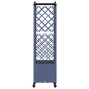 Hævet Bed med Trellis og Tag Grå 125 x 40 x 144 cm PP