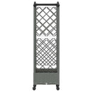 Hævet Bed med Trellis og Tag Lysegrå 124 x 40 x 129 cm PP