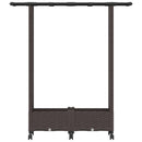 Hævet Bed med Trellis og Tag Brun 122,5 x 40 x 127 cm PP