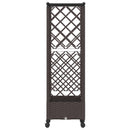 Hævet Bed med Trellis og Tag Brun 122,5 x 40 x 127 cm PP