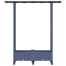 Hævet Bed med Trellis og Tag Grå 122,5 x 40 x 127 cm PP