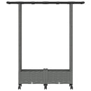 Hævet Bed med Trellis og Tag Lysegrå 122,5 x 40 x 127 cm PP