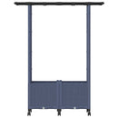 Hævet Bed med Trellis og Tag Grå 124,5 x 40 x 142 cm PP