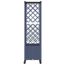 Hævet Bed med Trellis og Tag Grå 124,5 x 40 x 142 cm PP