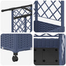 Hævet Bed med Trellis og Tag Grå 124 x 40 x 127 cm PP