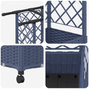 Hævet Bed med Trellis og Tag Grå 124 x 40 x 142 cm PP