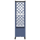Hævet Bed med Trellis og Tag Grå 124 x 40 x 142 cm PP