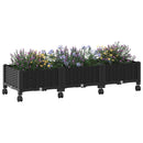 Havekrukke med hjul Sort 120 x 40 x 29 cm PP
