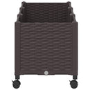 Havekrukke med hjul Brun 120 x 40 x 44 cm PP