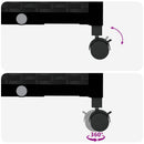 Havekrukke med hjul Sort 120 x 40 x 44 cm PP