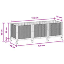 Havekrukke med hjul Sort 120 x 40 x 44 cm PP