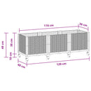 Havekrukke med hjul Hvid 120 x 40 x 48 cm PP