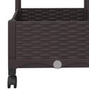 Haveplantekasse med espalier og hjul Brun 120 x 40 x 131,5 cm