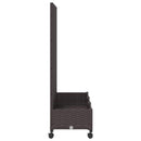 Haveplantekasse med espalier og hjul Brun 120 x 40 x 131,5 cm