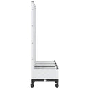 Haveplantekasse med espalier og hjul Hvid 120 x 40 x 131,5 cm