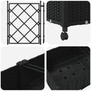 Haveplantekasse med espalier og hjul 3 stk. Sort PP
