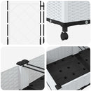 Haveplantekasse med espalier og hjul 3 stk. Hvid PP