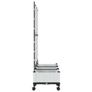 Haveplantekasse med espalier og hjul 3 stk. Hvid PP