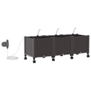 Havekrukke med vanding og hjul 3 stk. Brun 120 x 40 x 43,5 cm