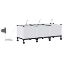 Havekrukke med vanding og hjul 3 stk. Hvid 120 x 40 x 43,5 cm