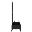 Havekrukke med vanding og hjul 3 stk. Sort 120 x 40 x 132 cm PP