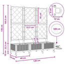 Havekrukke med vanding og hjul 3 stk. Grå 120 x 40 x 132 cm PP