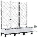 Havekrukke med vanding og hjul 3 stk. Hvid 120 x 40 x 132 cm PP
