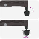 Havekrukke med vanding og hjul 3 stk. Brun 120 x 40 x 148 cm PP
