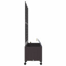 Havekrukke med vanding og hjul 3 stk. Brun 120 x 40 x 148 cm PP