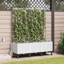 Havekrukke med vanding og hjul 3 stk. Hvid 120 x 40 x 148 cm PP
