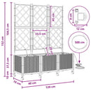 Havekrukke med vanding og hjul 3 stk. Hvid 120 x 40 x 148 cm PP