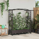 Hævet bed med espalier og hjul Brun 169 x 40 x 129 cm PP