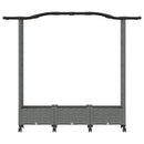 Hævet Bed med Trellis og Tag Lysegrå 169 x 40 x 129 cm PP