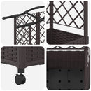 Hævet Bed med Trellis og Tag Brun 163 x 40 x 144 cm PP