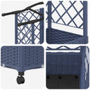 Hævet Bed med Trellis og Tag Grå 163 x 40 x 144 cm PP