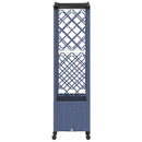 Hævet Bed med Trellis og Tag Grå 163 x 40 x 144 cm PP