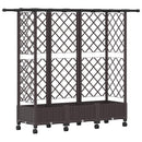 Hævet Bed med Trellis og Tag Brun 164 x 40 x 127 cm PP