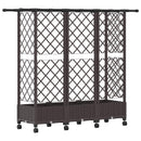 Hævet Bed med Trellis og Tag Brun 164 x 40 x 127 cm PP
