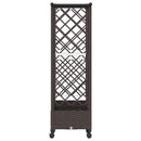 Hævet Bed med Trellis og Tag Brun 164 x 40 x 127 cm PP