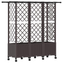 Hævet Bed med Trellis og Tag Brun 163,5 x 40 x 142 cm PP