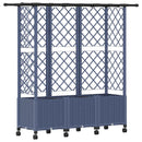 Hævet Bed med Trellis og Tag Grå 163,5 x 40 x 142 cm PP