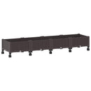 Havekrukke med hjul Brun 160 x 40 x 29 cm PP