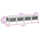 Havekrukke med hjul Brun 160 x 40 x 29 cm PP