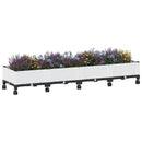 Havekrukke med hjul Hvid 160 x 40 x 33 cm PP