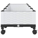 Havekrukke med hjul Hvid 160 x 40 x 33 cm PP