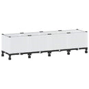 Havekrukke med hjul Hvid 160 x 40 x 48 cm PP