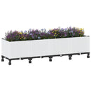 Havekrukke med hjul Hvid 160 x 40 x 48 cm PP