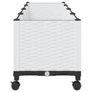 Havekrukke med hjul Hvid 160 x 40 x 48 cm PP