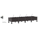 Havekrukke med vanding og hjul 4 stk. Brun 160 x 40 x 28 cm PP